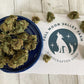 CBD hemp small buds with logo card