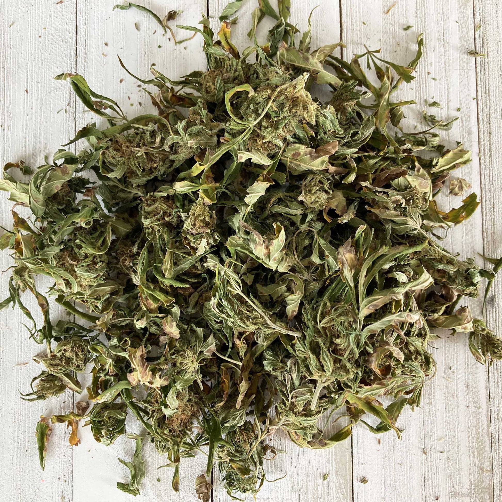 CBD hemp flower loose shake trim